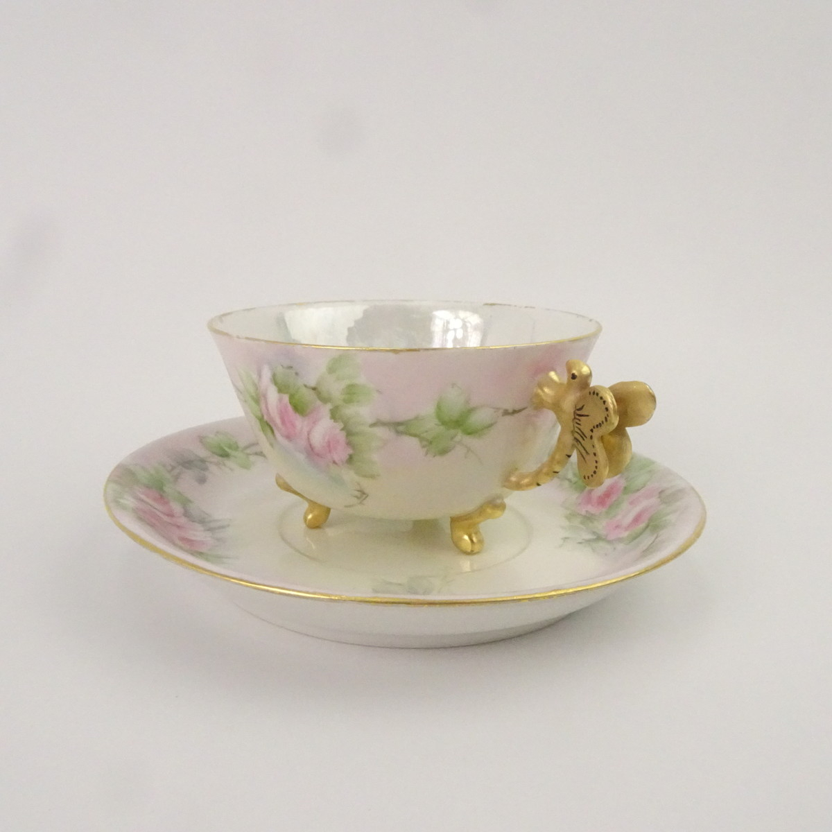 フランス アンティーク ティーカップ リモージュ アビランド バラ