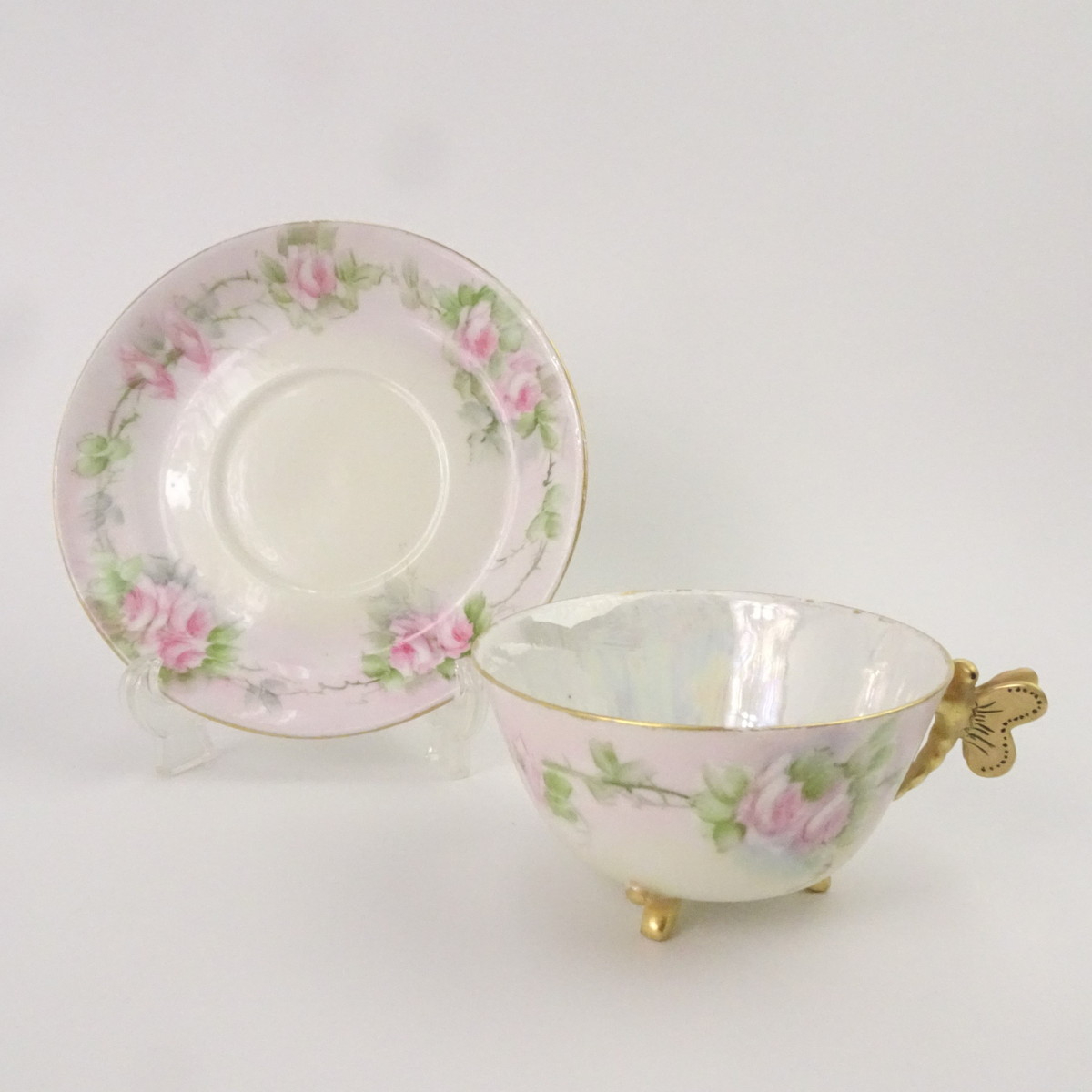 フランス アンティーク ティーカップ リモージュ アビランド バラ