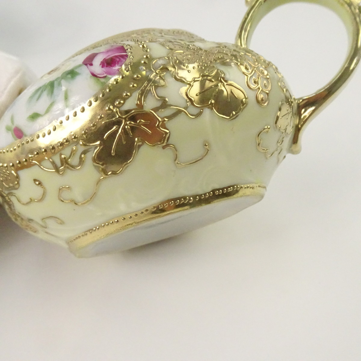 ノリタケ アンティーク ティーカップ ポット セット オールドノリタケ 金彩 薔薇