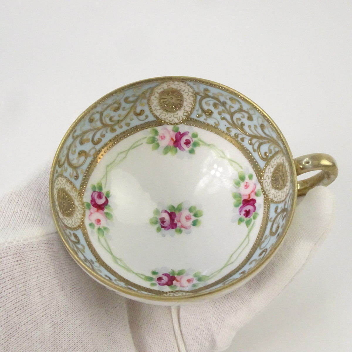アンティーク カップ＆ソーサー トリオ オールドニッポン 金彩 バラ