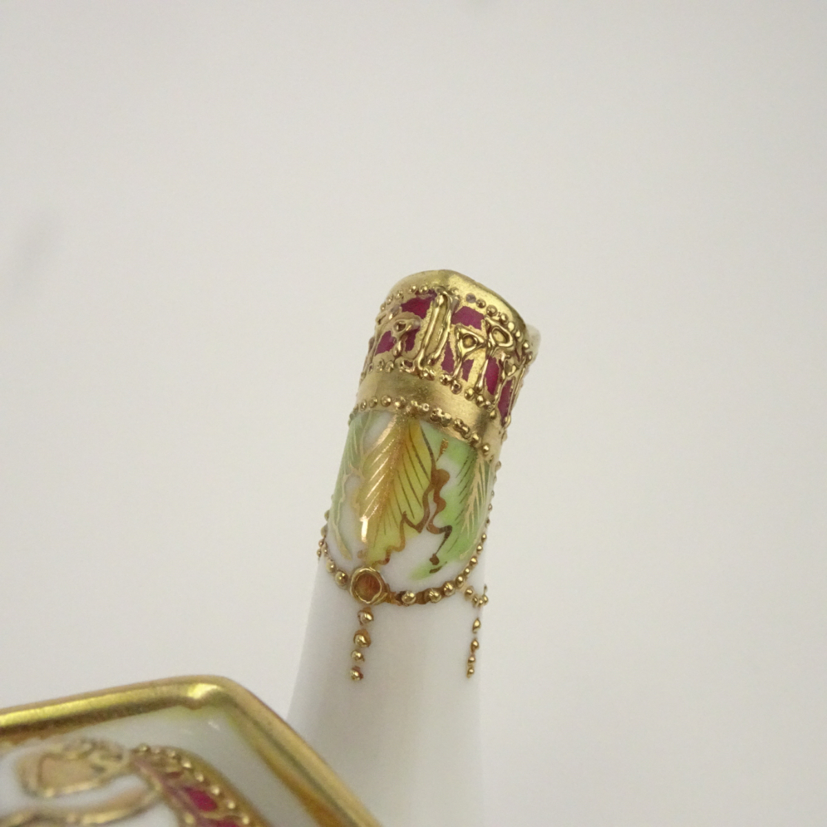 オールドノリタケ 金彩 花柄 六角形 ティーポット カップ＆ソーサーセット マルキ印